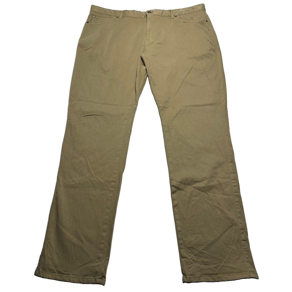 Men's Peter Millar Ultimate Sateen 5-Pocket Pants Size 42 x 33 Khaki ME0B39